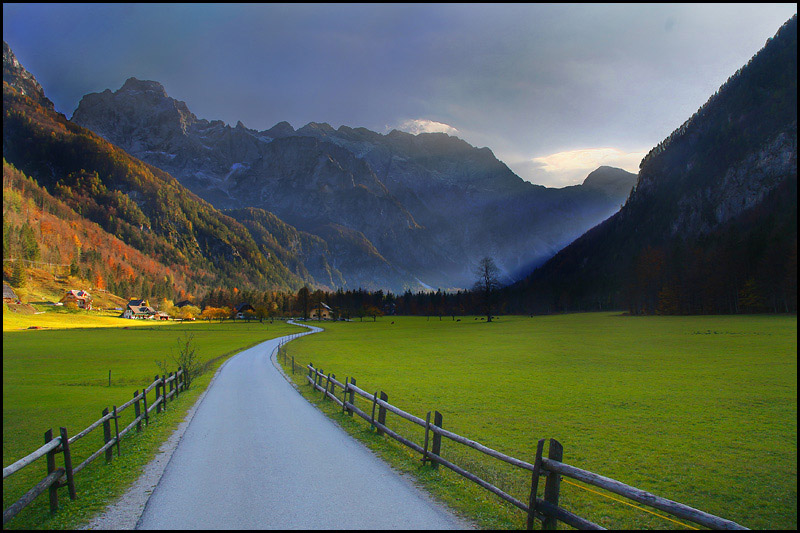 фото "The valley of Logarska" метки: пейзаж, горы, закат