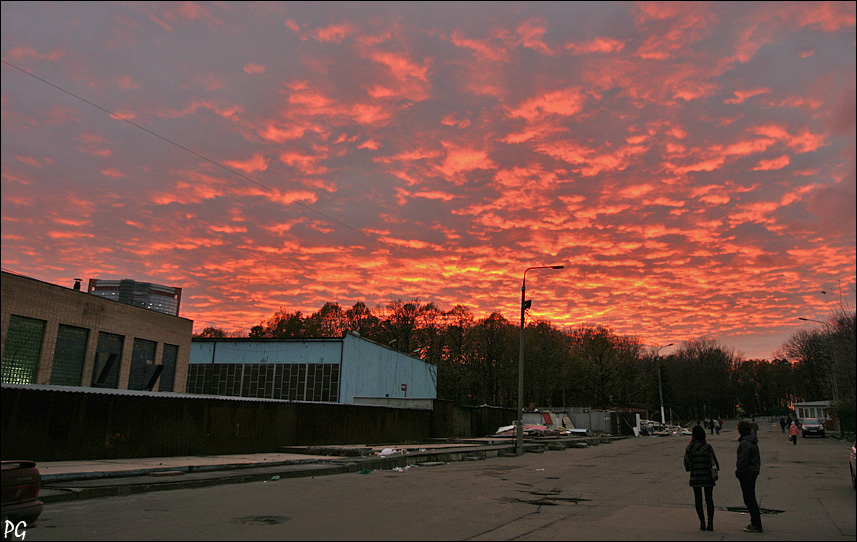 фото "сгорая." метки: пейзаж, облака