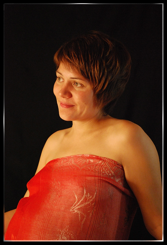 фото "Ожидание (рыжая в красном)" метки: портрет, женщина