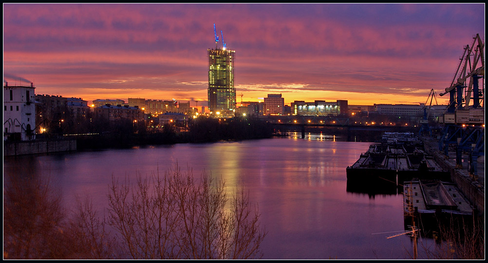 photo "Cold autumn morning. Moscow 2008" tags: landscape, autumn, sunset