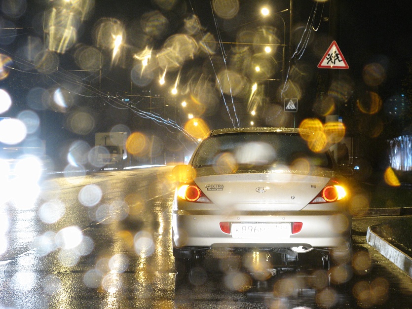 photo "Rain in the City" tags: landscape, city, night