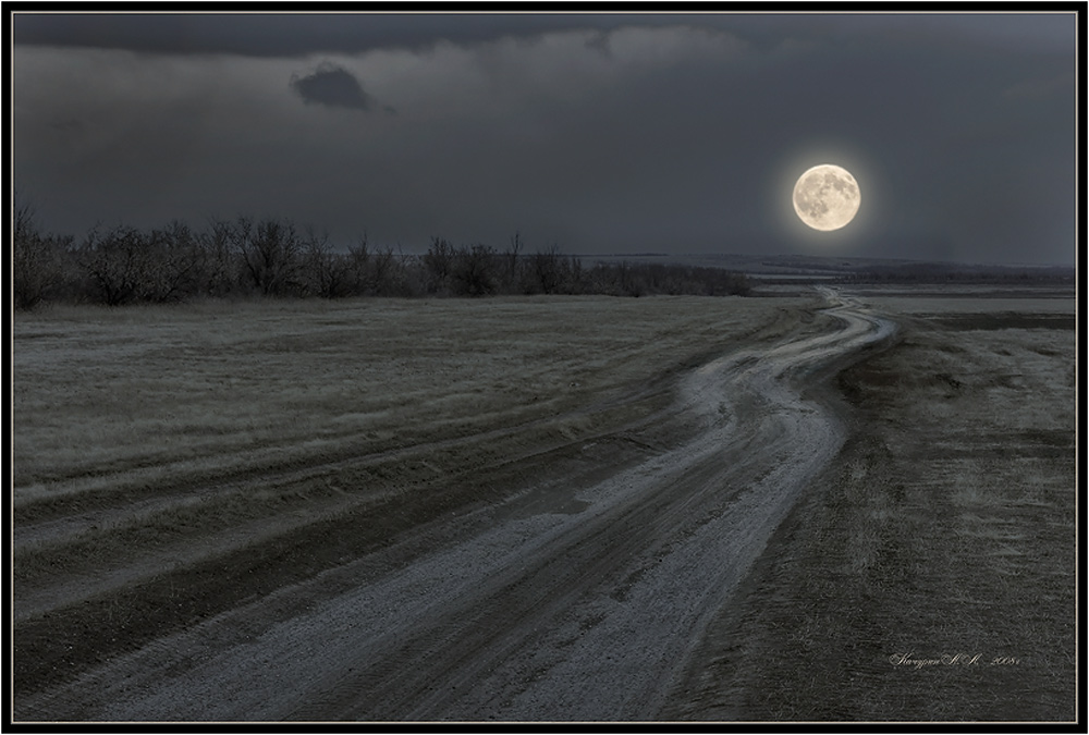 фото "Дорога к Луне 2" метки: пейзаж, ночь, осень