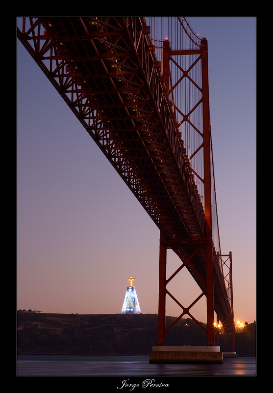 photo "Bridge 25 April Lisbon" tags: landscape, night
