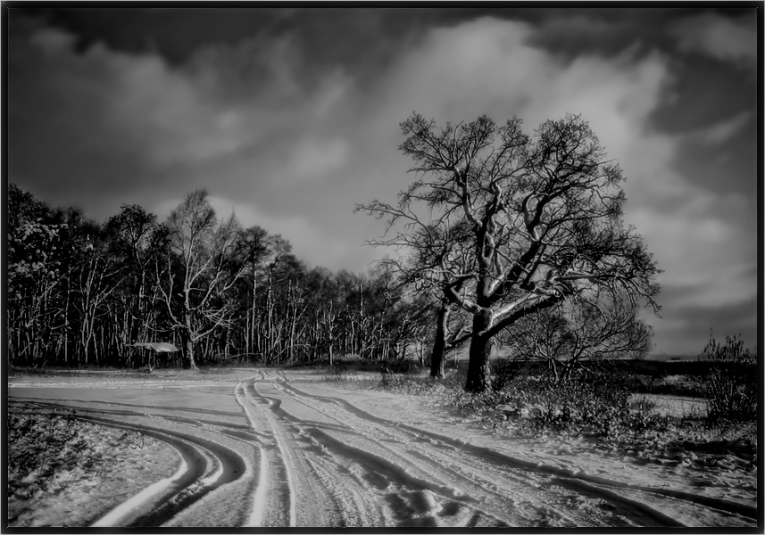 photo "Roads are no more there" tags: black&white, 