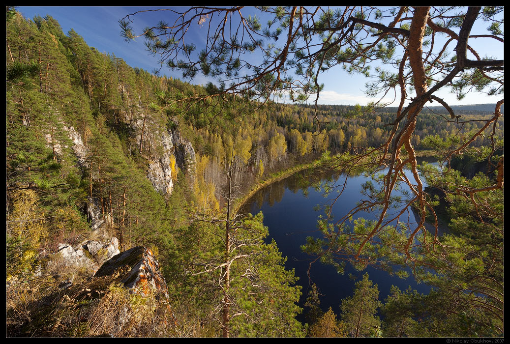 фото "Чусовая, Камень Омутной / 0182_0238" метки: пейзаж, осень, скалы