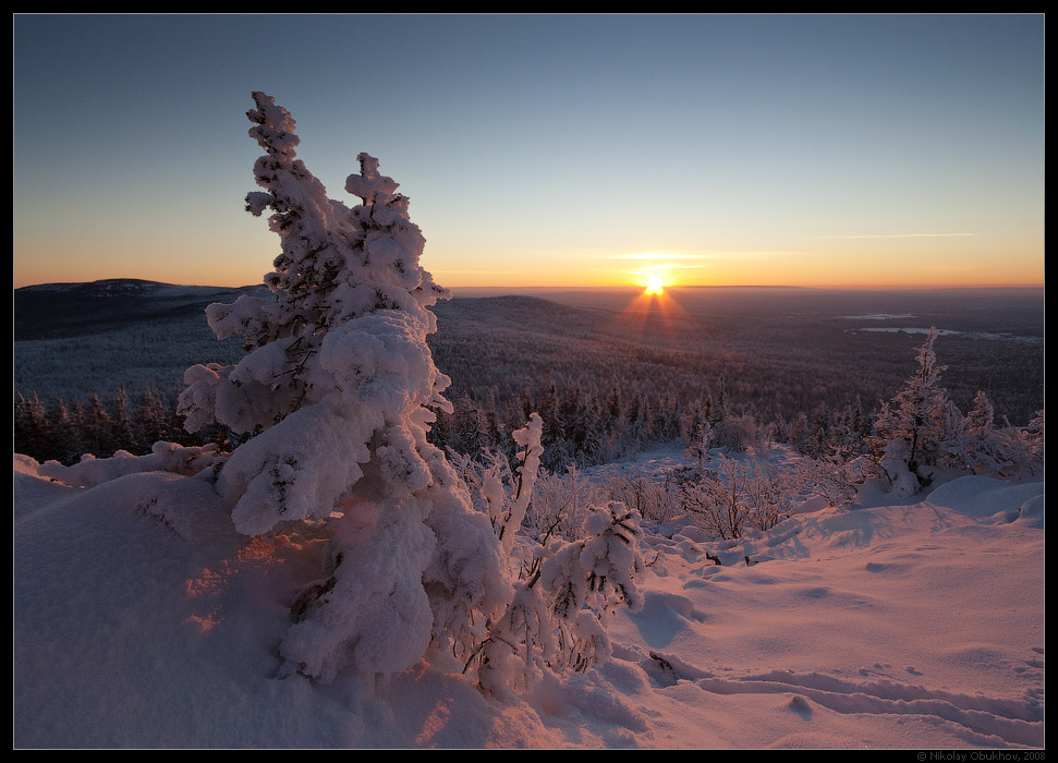 photo "In The Magenta Light / 0184_0103" tags: landscape, sunset, winter