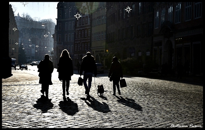 photo "Four strangers and a dog" tags: genre, 