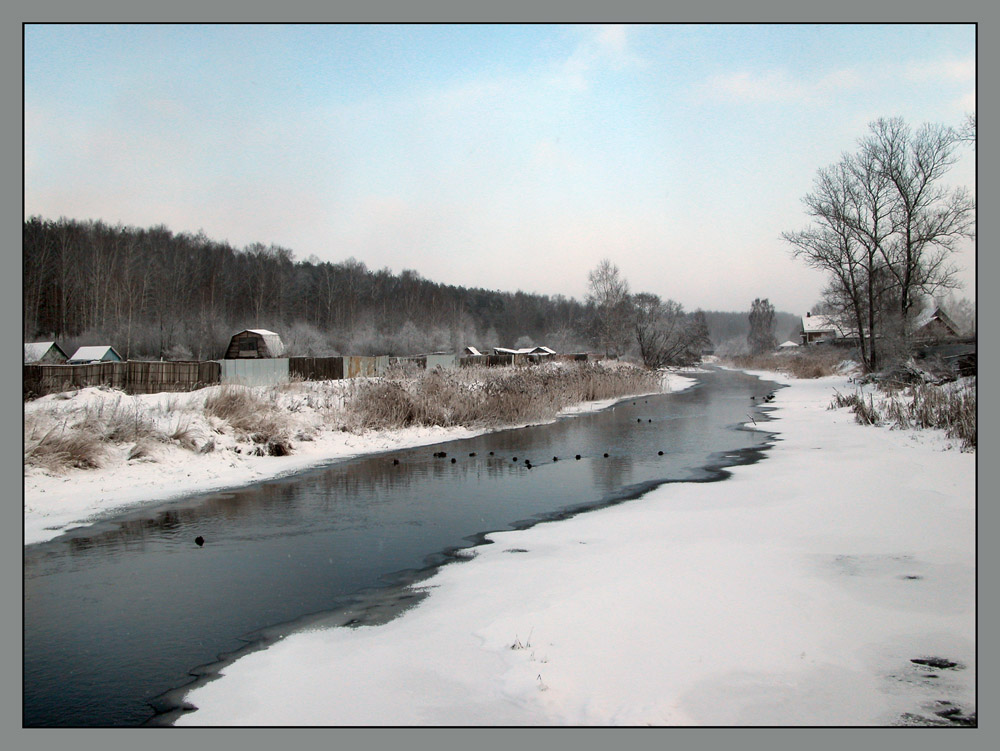 photo "Winter ... Klyazma ... ducks." tags: landscape, water, winter