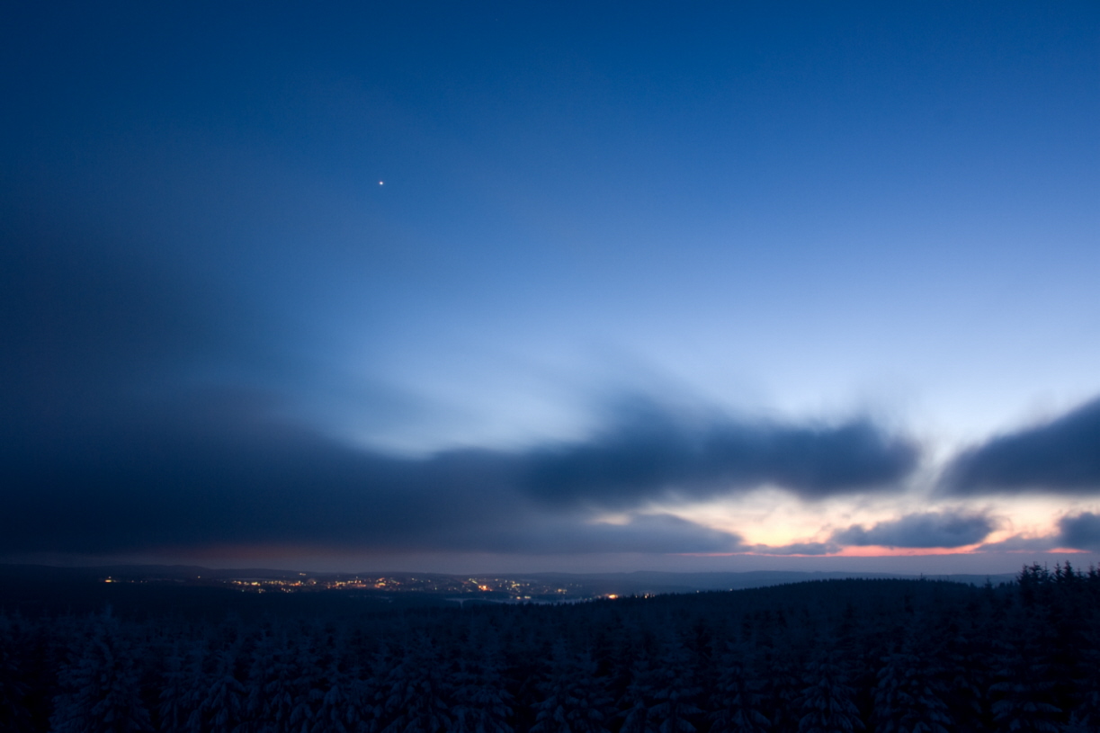 photo "first star" tags: landscape, night, winter