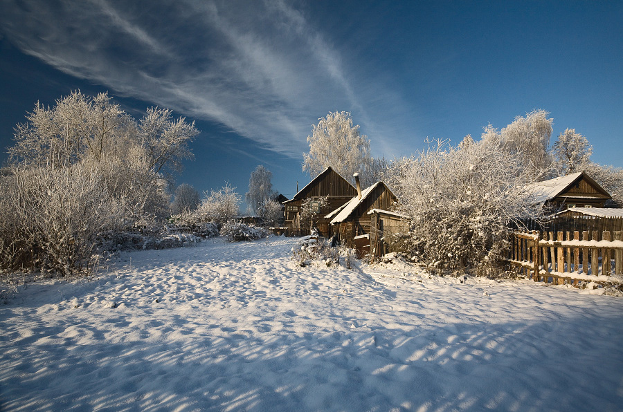 фото "На задворках деревни" метки: пейзаж, зима