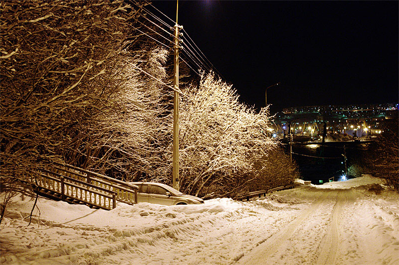 фото "В порт" метки: пейзаж, зима, ночь