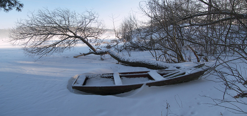 фото "Конец лодочного сезона II" метки: пейзаж, зима
