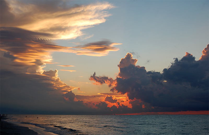 photo "fire" tags: landscape, sunset, water