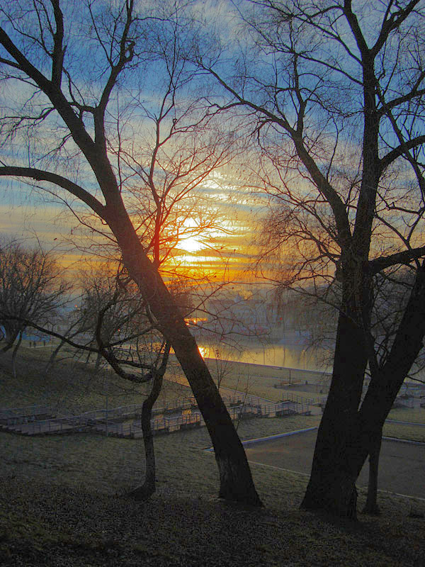 фото "Холодное золото ноября" метки: пейзаж, закат