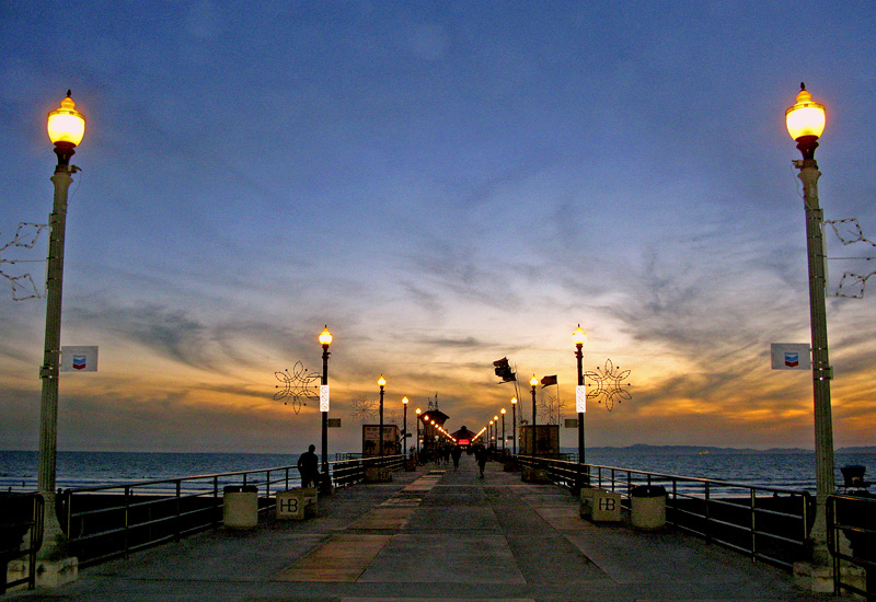 photo "The pier at sunset" tags: landscape, sunset