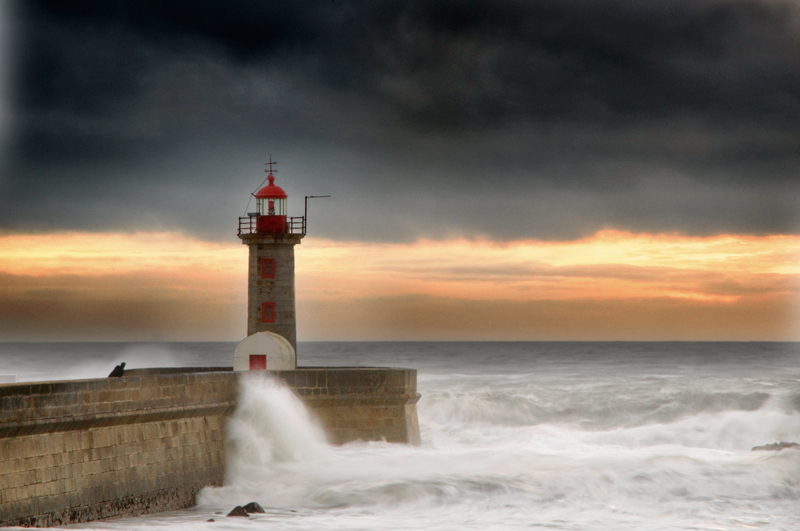 фото "Farol Foz do Porto" метки: пейзаж, закат