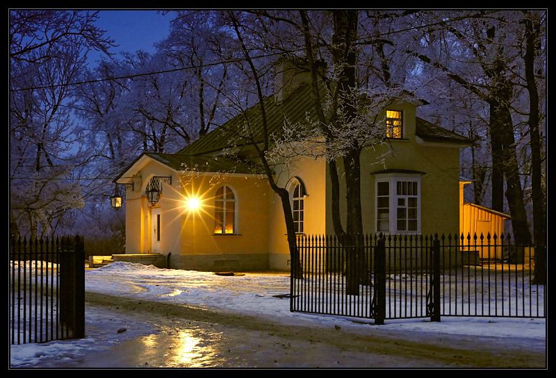 photo "Not ordinary house" tags: landscape, forest, night