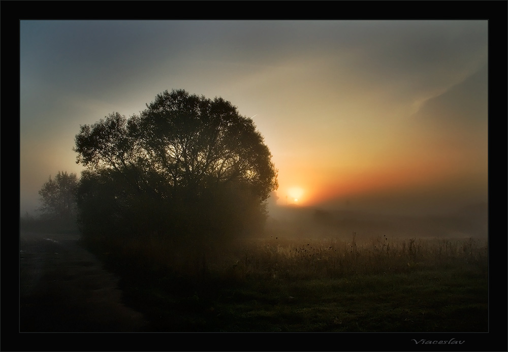 photo "Foggy morn." tags: landscape, sunset