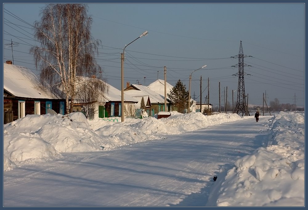 photo "modern siberian village )" tags: landscape, winter