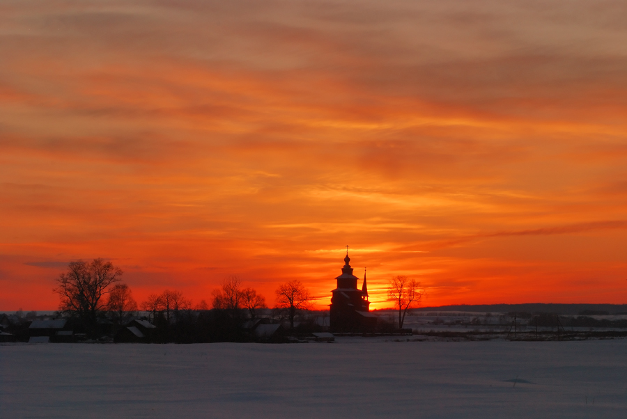 фото "Богослов.##" метки: пейзаж, закат, зима