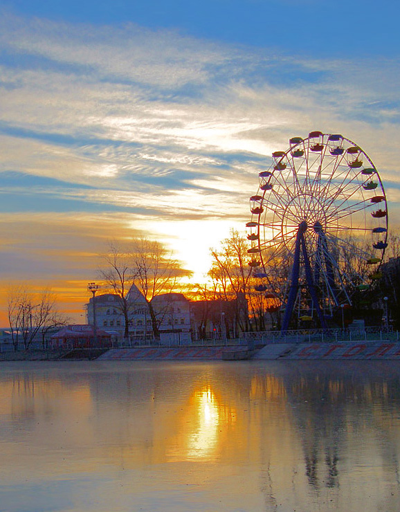 photo "Frozen gold" tags: landscape, sunset