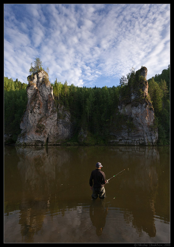 фото "Вечерний клёв / 0188_0024" метки: пейзаж, горы, дети, лето, скалы