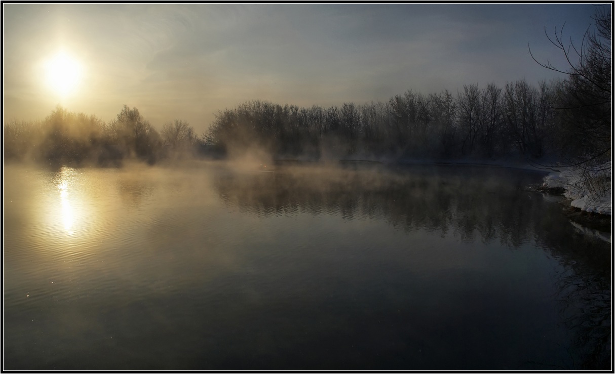 photo "Dawning on strange lake" tags: landscape, water, winter