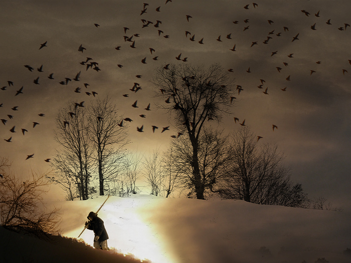 photo "snow walker" tags: montage, 