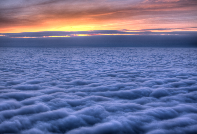 фото "Sunset above a sea of Clouds #1" метки: пейзаж, закат, облака
