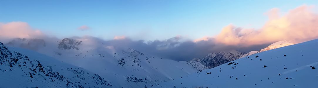photo "Sunset. Pas de la Kasa" tags: travel, landscape, Europe, mountains, rocks, snow, winter