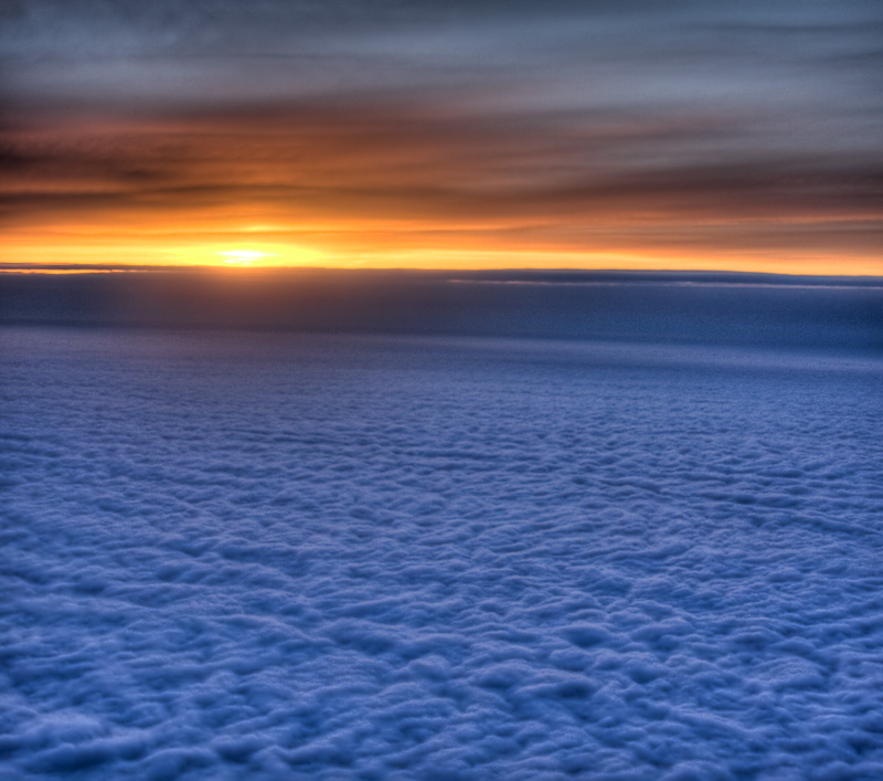 фото "Sunset above a sea of Clouds #2" метки: пейзаж, закат, облака