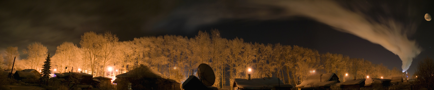 фото "сибирская зима" метки: пейзаж, панорама, ночь