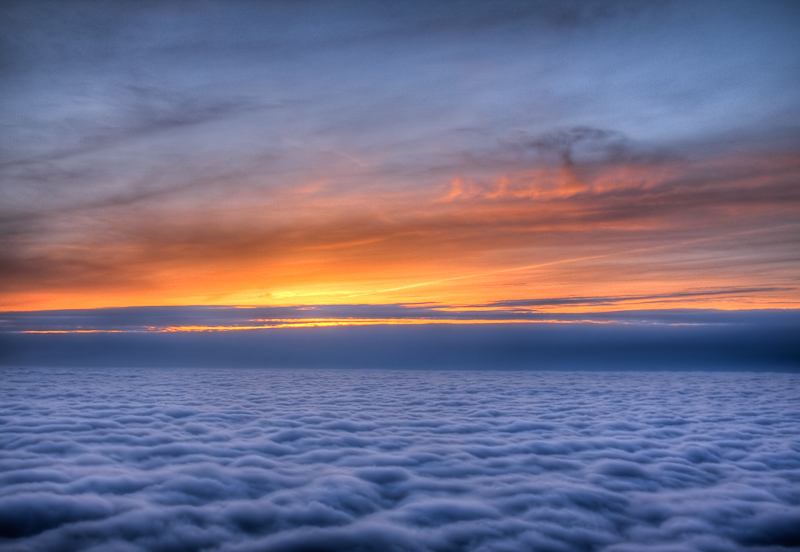photo "Sunset above a sea of Clouds #3" tags: landscape, clouds, sunset