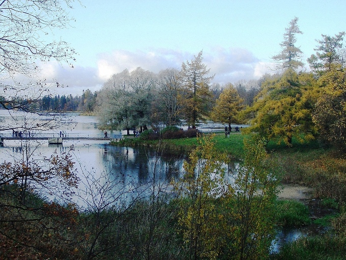 фото "В пруду осеннем отраженья сини" метки: пейзаж, вода, осень