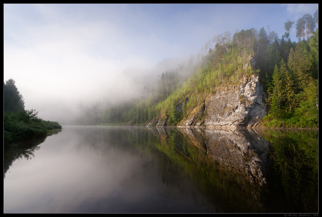 photo "Chusovaya river / 0188_0176" tags: landscape, fog, mountains, river, rocks, summer, sunrise