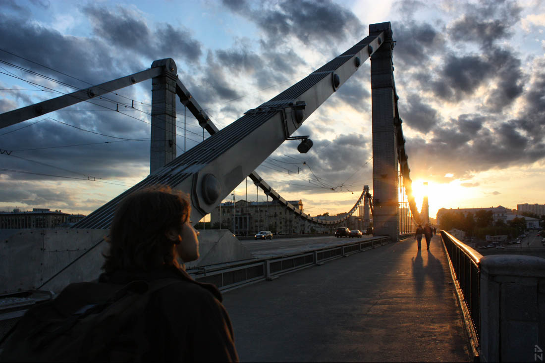 photo "***" tags: genre, city, bridge, clouds, sun, sunset