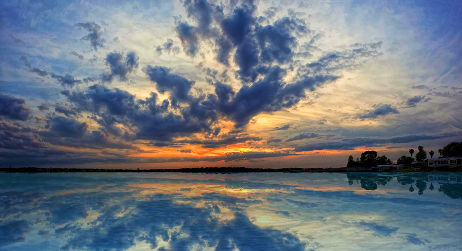photo "Sunset Lake Juliana" tags: landscape, sunset