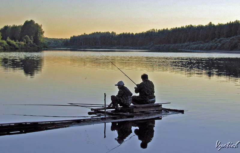 photo "With grandparent" tags: landscape, sunset, water