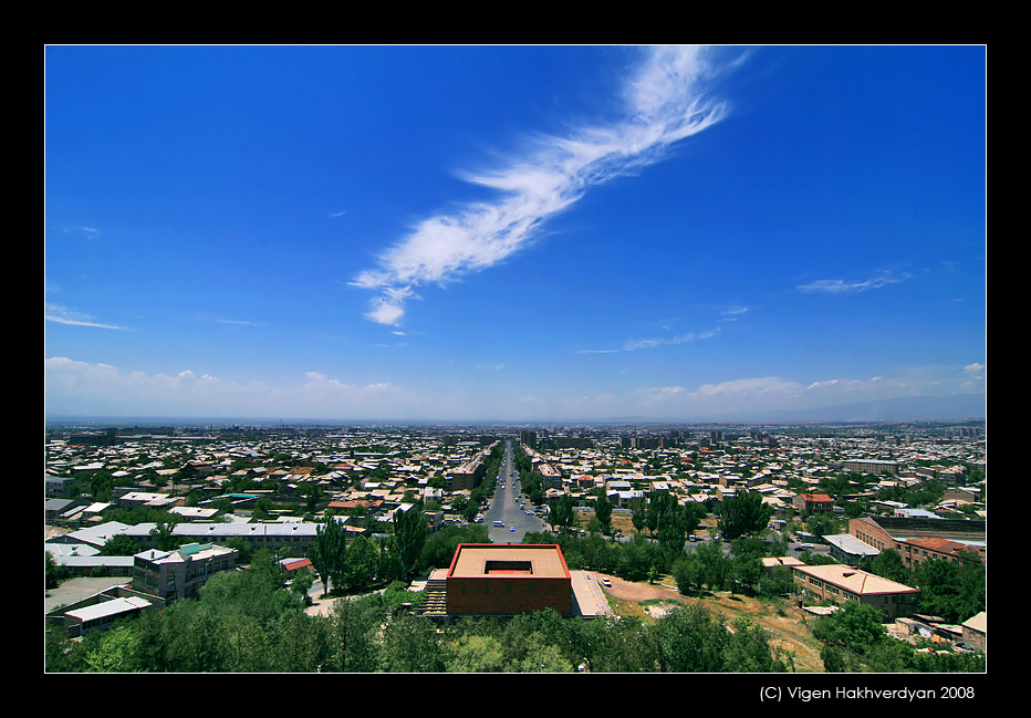 photo "Yerevan from Erebuni" tags: travel, city, 