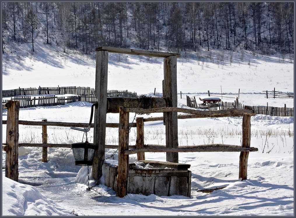 фото "Деревенский колодец" метки: пейзаж, зима