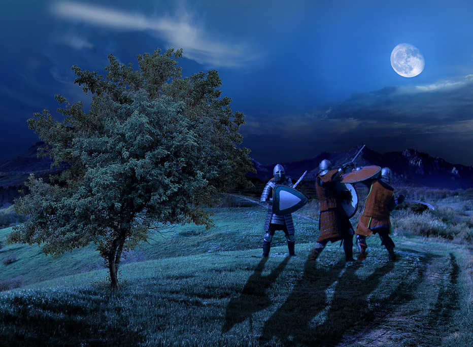 photo "Night duel" tags: landscape, night