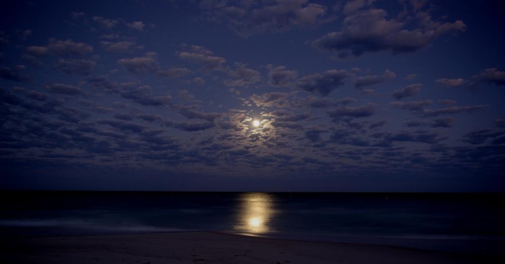 photo "Moonlight at dawn/ Луна на рассвете" tags: landscape, sunset