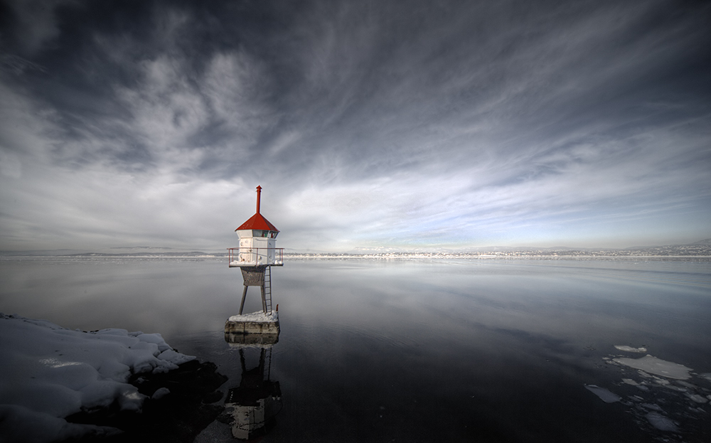 фото "Nesoddtangen Lighthouse..." метки: пейзаж, вода, зима