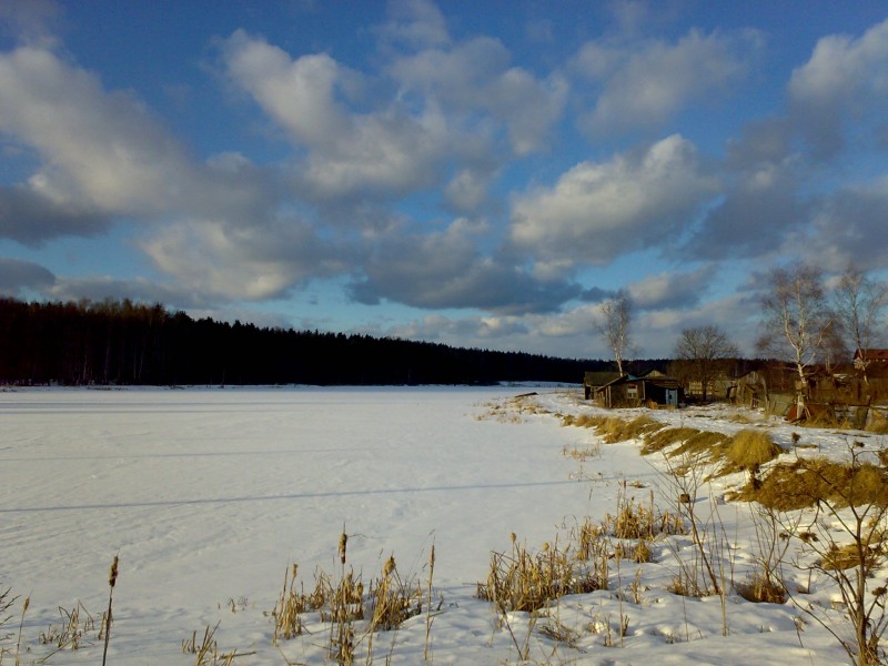 photo "пирода,пейзаж,зима,среда обитания,снек,небо" tags: landscape, winter