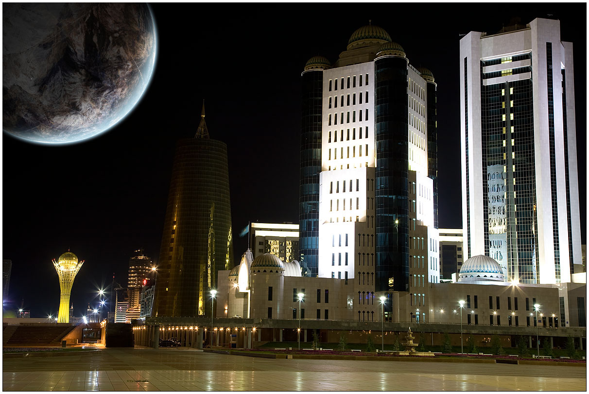 photo "Astana is another planet" tags: architecture, montage, landscape, 