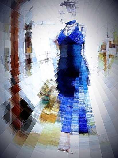 photo "in blue dress" tags: portrait, misc., woman