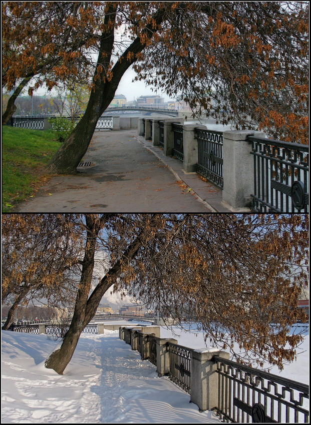 фото "два времени года" метки: город, 