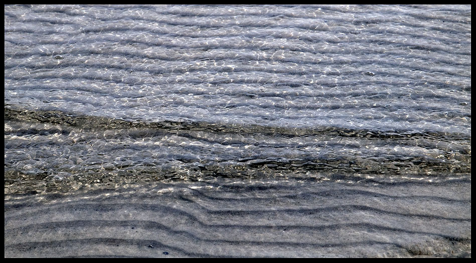 photo "Waves on sand" tags: macro and close-up, landscape, water