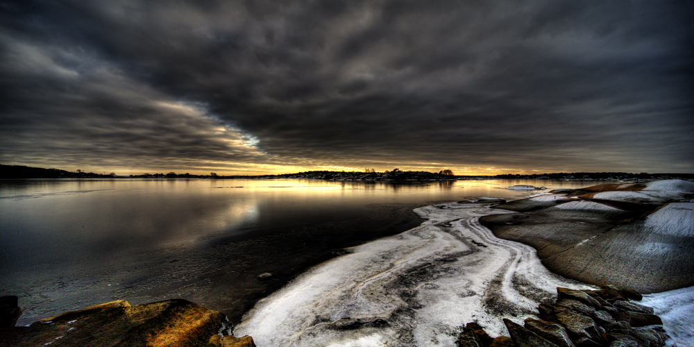 photo "Winterlight...." tags: landscape, sunset, water