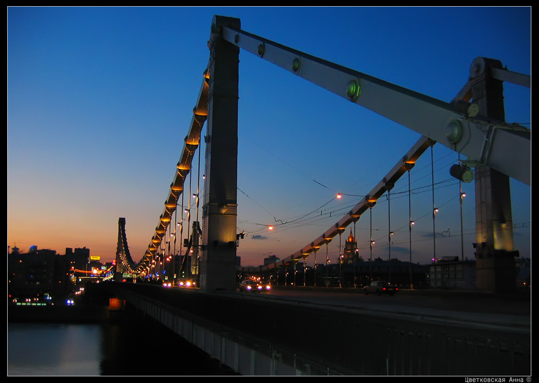 фото "любимый Крымский.." метки: город, мост, ночь